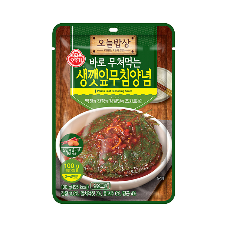오늘밥상 생깻잎무침양념 100G