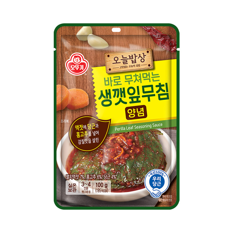오늘밥상 생깻잎무침양념 100G