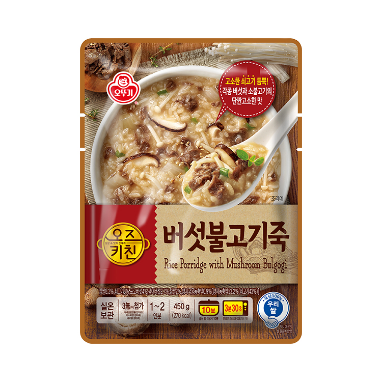 오즈키친 버섯불고기죽 450G