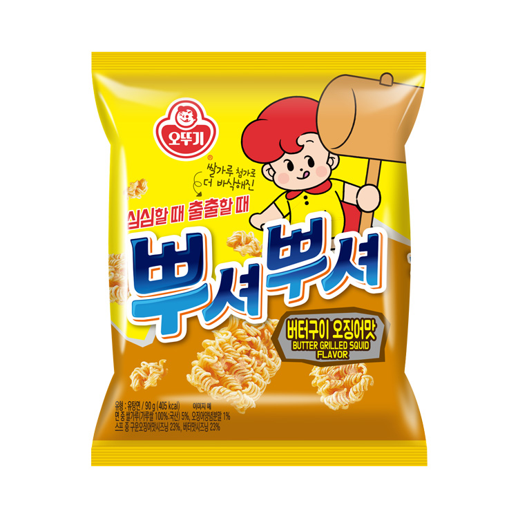 뿌셔뿌셔 버터구이오징어맛 90G