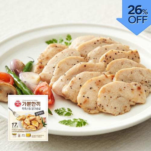 가뿐한끼 촉촉스팀 닭가슴살 블랙페퍼 100G