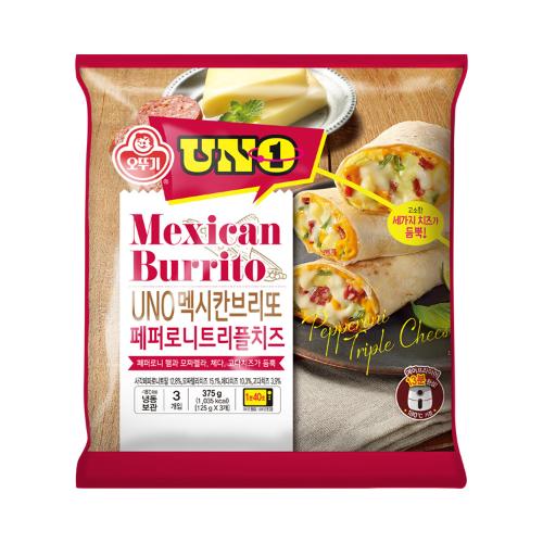 UNO 멕시칸 브리또 페페로니트리플치즈 (125GX3)