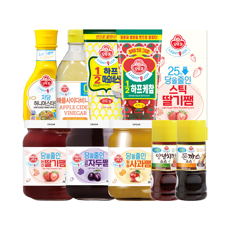 [99마켓]LIGHT&JOY 저당 소스/식초/쨈 3개 골라담기