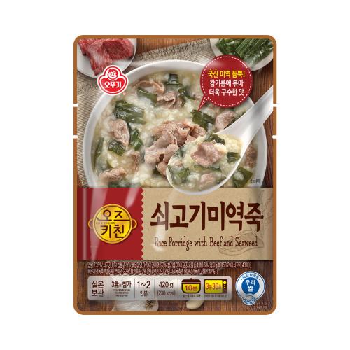 [이달의신제품15%할인] 오즈키친 쇠고기미역죽 420G