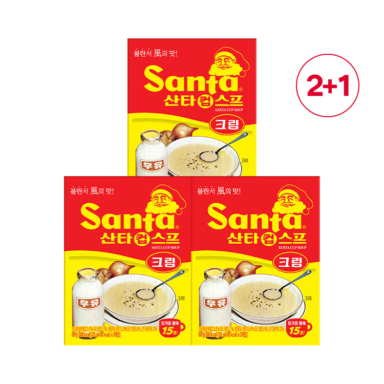 [투쁠원] 산타컵스프 크림 66G 2+1
