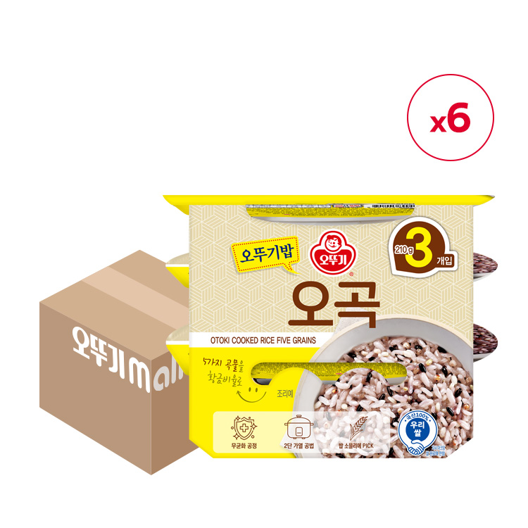 [★패밀리마을 전용][무료배송] 오뚜기밥 오곡 (210GX3) 6개