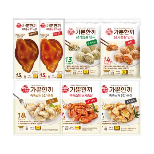 [99마켓] 가뿐한끼 닭가슴살/만두 7개 골라담기