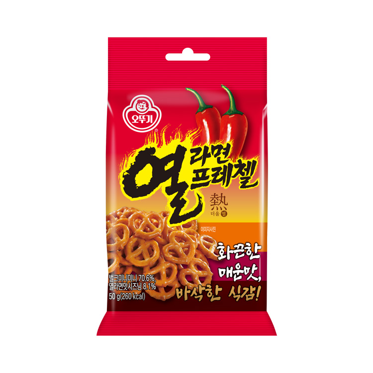 [이달의신제품 15%할인] 열라면프레첼 50G