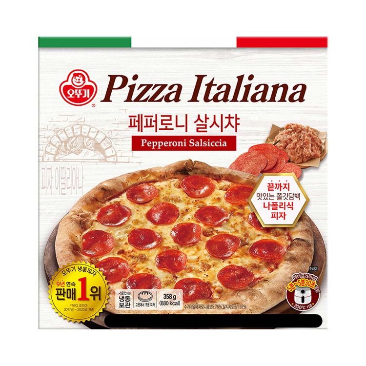 [이달의신제품 15%할인]피자 이딸리아나 페퍼로니 살시챠 358G