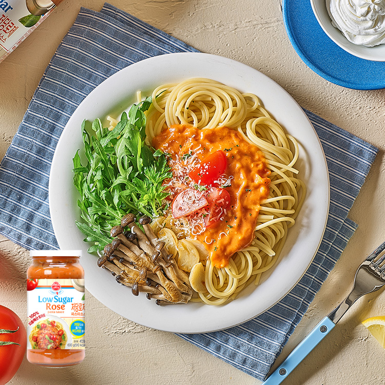 [이달의신제품 15%할인] LIGHT&JOY 저당 로제 파스타소스 600G