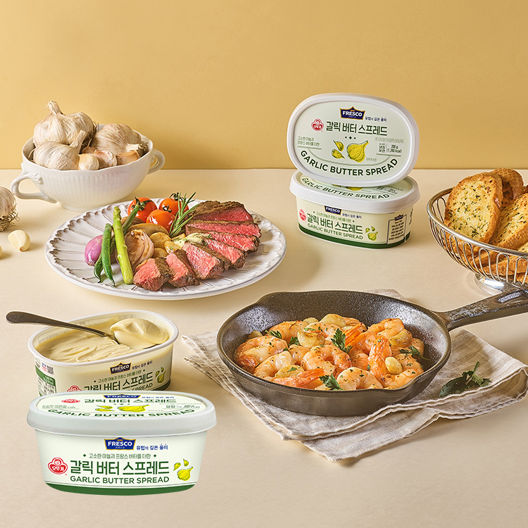 [이달의신제품 15%할인] 프레스코 갈릭버터 스프레드 200G