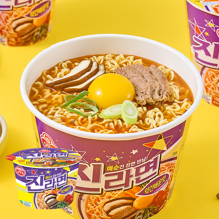 [이달의신제품 15%할인] 진라면 약간매운맛 용기 110G