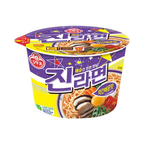 진라면 약간매운맛 용기 110G