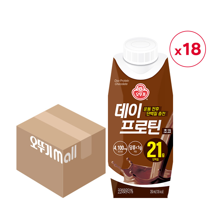 [이달의신제품 15%할인] 데이프로틴 초코 250ML 18개